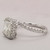 Elongated Princess Diamond Halo Engagement Ring