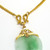 23 KT yellow gold jade necklace