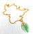 23 KT yellow gold jade necklace