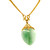 23 KT yellow gold jade necklace