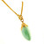 23 KT yellow gold jade necklace