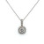 Cushion shape halo pendant with round center diamond