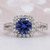 Tanzanite and Diamond Halo Ring