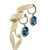Blue Topaz Halo Dangle Earrings