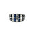 Sapphire and diamond band
