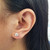 Round Diamond Solitaire Stud Earring When Worn