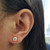 Round Diamond Solitaire Stud Earring When Worn
