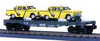 MTH Railking  Auto Transport Flat Car w/ '59 Taxis, Like new condition