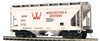 Pre-order for Atlas  Premier W&W  2   bay centerflow covered hopper car, 3 rail or 2 rail