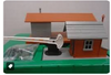Plasticville  Loading platform with crossing gate and shanty, built up