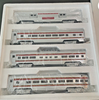 MTH Premier (1997) aluminum Santa Fe 4 car  passenger car set 3 rail , like new condition
