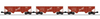 Pre-order for Lionscale  Pack of 3 CB&Q 2 bay Ribbed Side hopper cars,  3 rail,Convertable to 2 Rail