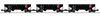 Pre-order for Lionscale  Pack of 3 Reading (Anthracite) 2 bay Ribbed Side hopper cars,  3 rail,Convertable to 2 Rail