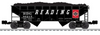 Pre-order for Lionscale  Pack of 3 Reading (Speed Lettering) 2 bay offset hopper cars,  3 rail,Convertable to 2 Rail