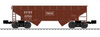 Pre-order for Lionscale (fmr weaver) 3 car set of SLSF (Frisco,  brow/white) 2 bay offset hopper car , 3 rail convertible to 2 rail