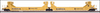 Copy of Atlas O  Santa Fe  5 section double stack car (yellow), 2 rail, 