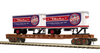 Pre-order for MTH Premier Milwaukee Road 50' flat car with 2 Milwaukee Tools pup  Trailers, 3 rail