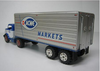 Pre-order for PDT exclusive  MTH Premier PRSL  50' flat car with 2 Acme Markets  pup  Trailers, 3 rail