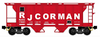 Pre-order for RMT RJ Corman PS-2 Style 2 Bay Covered hopper car , 3 rail.