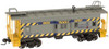 Atlas O CSX (safety, blue/gray)  Bay window caboose, 3 rail