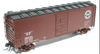 Atlas O SP  AAR 40' 1937 style AAR steel box car (tuscan, plain), 3 rail or 2 rail