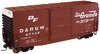 Atlas O DRGW (Rio Grande)  40' Hy-cube box car, 3 rail or 2 rail