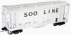 Atlas O SOO  Airslide Cov Hopper, 2 or 3 rail