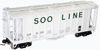 Atlas O SOO  Airslide Cov Hopper, 2 or 3 rail