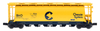 Atlas O Chessie  Cylindrical Cov Hopper, 3  rail