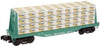 Atlas O Industrial Rail GN ( green )  bulkhead Flat car with load, 3 rail, 027 (semi-scale)