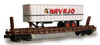 Weaver NAVAJO  trailer on UP 50' piggyback flat car