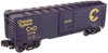 Atlas O Industrial Rail Chessie plug door box car, 3 rail, 027