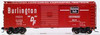 Atlas O CB&Q  40' steel box car,  3 rail or 2 rail