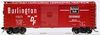Atlas O CB&Q  40' steel box car,  3 rail or 2 rail