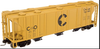 Atlas O Chessie system 40' 3 Bay PS-2 Covered Hopper