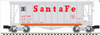 Atlas O Santa Fe  (silver/red) Airslide Covered Hopper, 3 rail or 2 rail