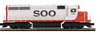 MTH Premier SOO LINE GP-40  diesel, 3 rail, w/Sound and smoke. proto 3.0