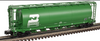 Atlas O BN Green  Cylindrical Cov Hopper, 3  rail or 2 rail