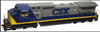 Atlas O CSX Dash 8-40CW, 2r, sound, exhaust, DCC equipped.