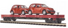 MTH Premier Santa Fe 50' Flat Car with (2) PT Cruisers, 3 rail