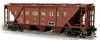 Weaver Lehigh Valley H30 covered hopper car (tuscan), 2 rail or 3 rail