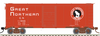 Atlas O GN (red, block letters) AAR  (1937 style )   40' box  car, 3 rail or 2 rail