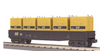 MTH Railking Caterpillar Gondola Car with LCL containers, 3 rail