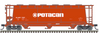 Atlas O Potacan cylindrical covered hopper car, 3 rail or 2 rail