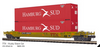 MTH Premier TTX husky stack double stack car with 2 Hamburg-Sud containers, 3 rail