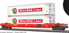 MTH Premier BN double stack car with 2 MOL containers, 3 rail