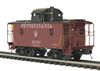 MTH Premier PRR (shadow keystone) N-6B style wood caboose, ***converted to 2 rail