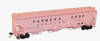 Atlas O  PDT exclusive Set of 6 Pink Grain elevator PS4750 Covered Hopper cars..3 rail