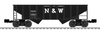 Pre-order for Lionscale  Pack of 3 N&W  2 bay Ribbed Side hopper cars,  3 rail,Convertable to 2 Rail