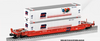 Lionel BN  double stack car with 2 containers , 3 rail 